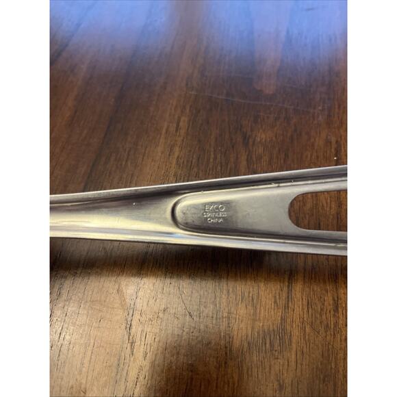 Vintage Ekco Stainless Serving Spoon China 11 1/4" Oval Hanger Chef Utensil - Picture 5 of 7